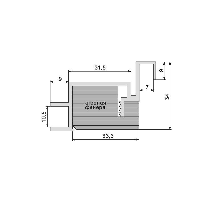 Коробка REVERS AL-Invisible Хром, к полотнам h-2000-2050, с упл. петли KronaK-2шт. /комп.2,5шт/